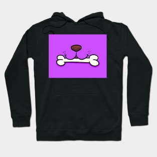 Dog Mouth With Bone Face Mask (Purple) Hoodie